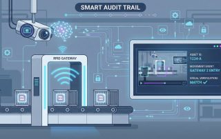 Smart audit trail combining an RFID gateway with camera checks